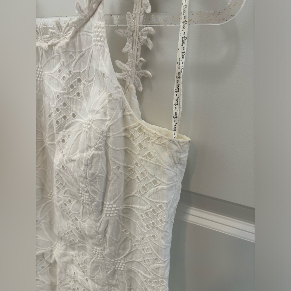Lilly Pulitzer Annabelle shift dress resort white sunflower eyelet. Size 4 - Picture 4 of 8